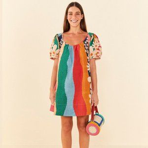 NWT! Farm Rio Super Fun Daisy Organic Cotton Mini Dress
